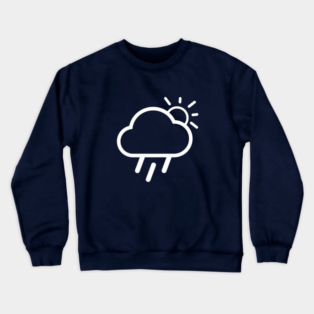 Minimal rain cloud weather Crewneck Sweatshirt by happinessinatee